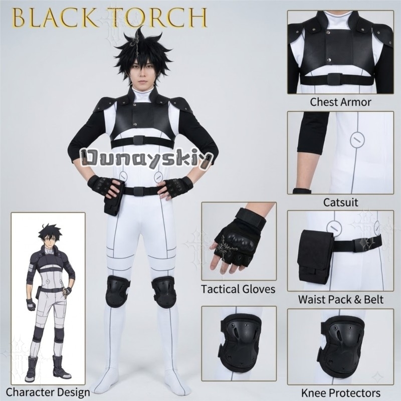 Anime Cosplay Ninja - Costume Cosplay Tuta da Combattimento Nera