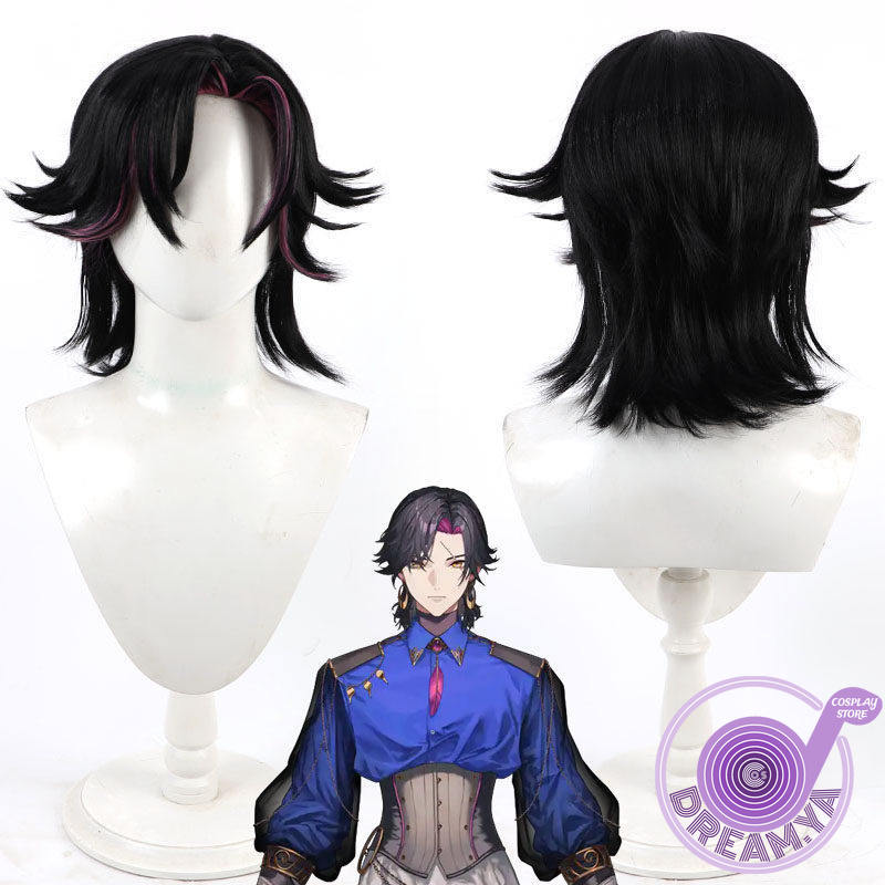 Cosplay Anime Black Hair - Parrucca cosplay Vezalius Bandage vtuber nera
