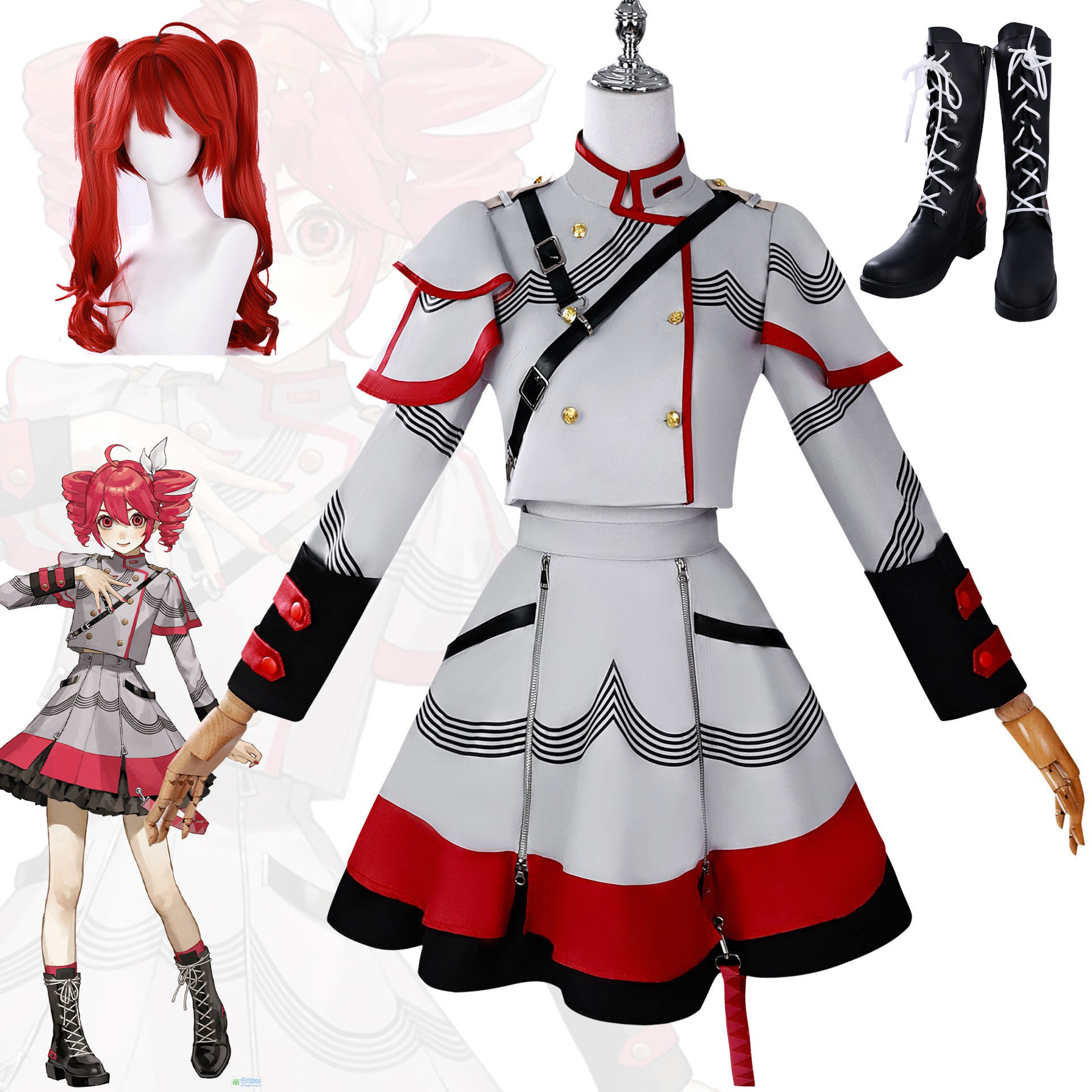 Anime Cosplay Makeup - Costume cosplay Kasane Teto per adulti,