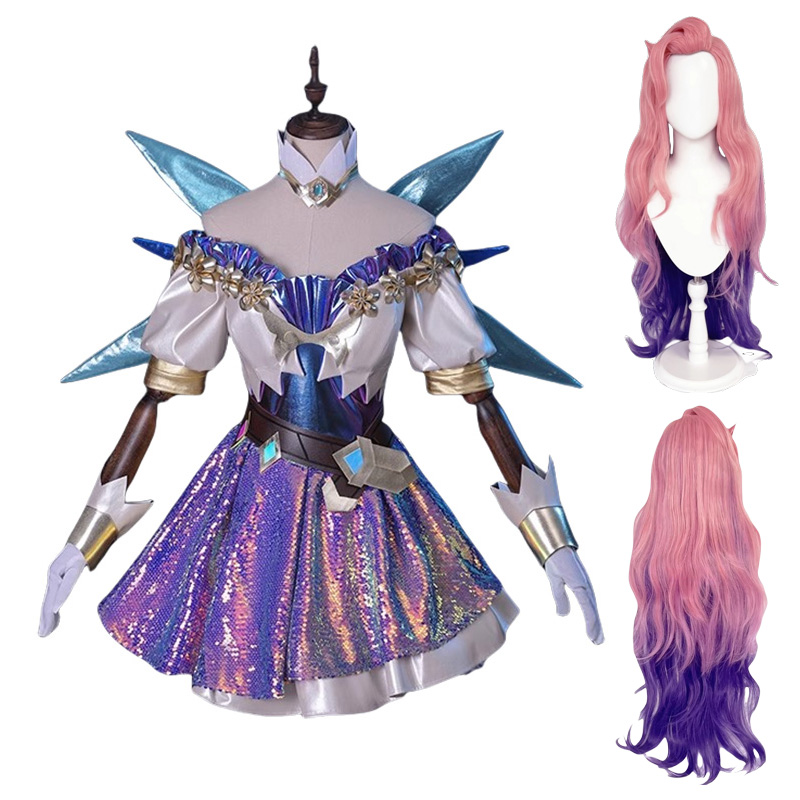 Anime Cosplay Wigs - LOL the Starry-Eyed Songstress Seraphine Costume