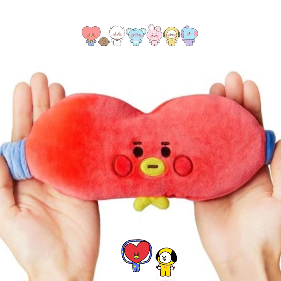 Anime Cosplay Eyes - Mascherina per occhi in peluche BT21,