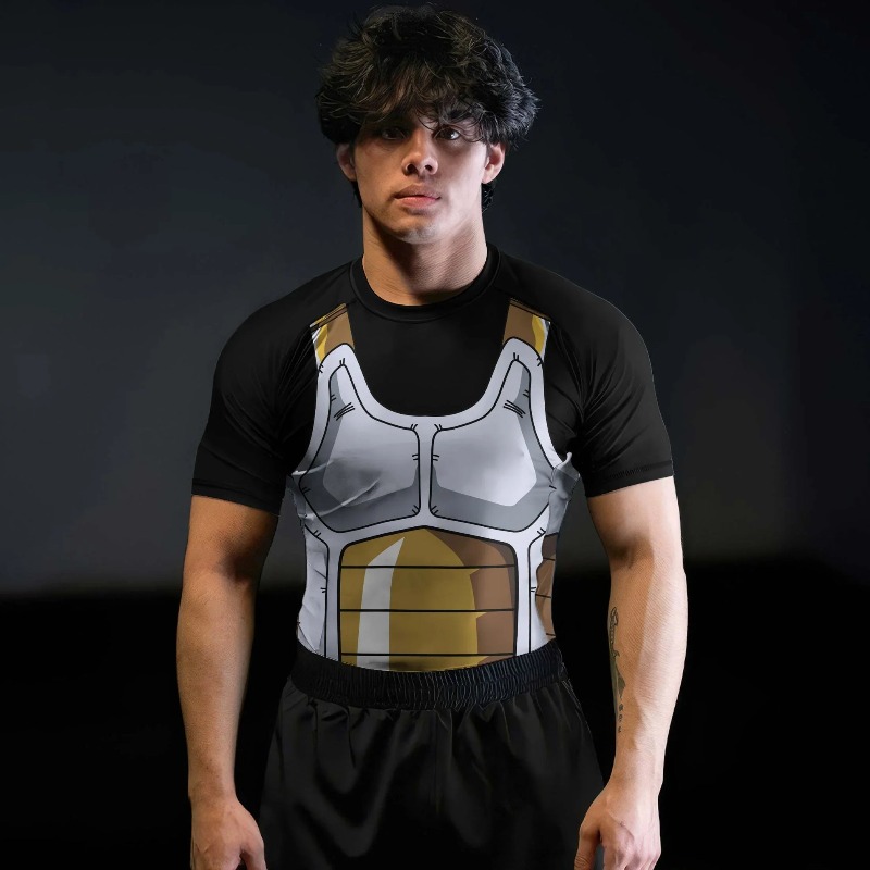 Dragon Ball Saiyan Armor - Maglietta a Compressione da Uomo Dragon