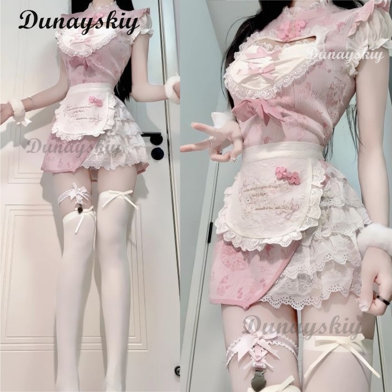 Anime Cosplay Event 2025 - 2025 Nuovo abito da cameriera Cheongsam